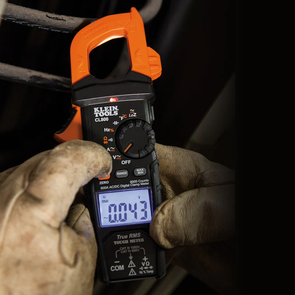Klein Tools CL800 Digital Clamp Meter, Auto Ranging TRMS, AC/DC Volt/Current, LoZ, Continuity, Frequency, Capacitance, NCVT, Temp, More 1000V - Image 5