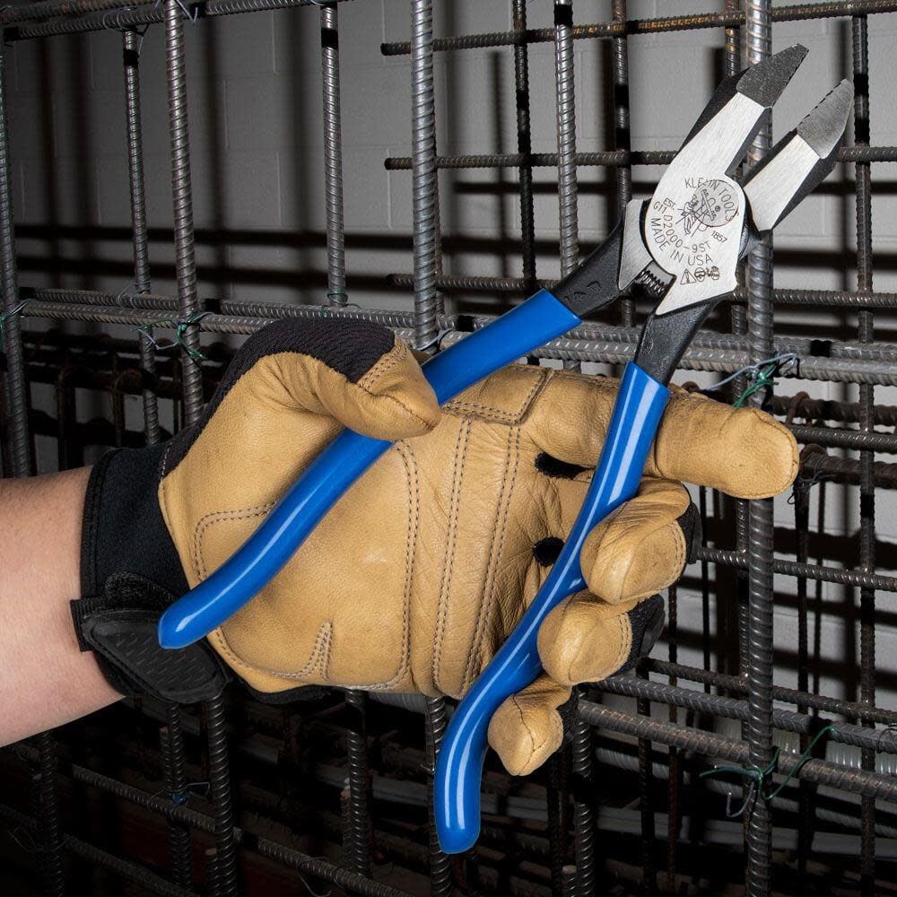 Klein Tools D2000-9ST Pliers, Made in USA, Side Cutters are Heavy-Duty 9-Inch Ironworker Pliers for Rebar, ACSR, Screws, Nails and Most Hardened Wire - Image 6