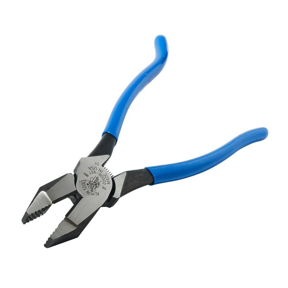 Klein Tools D2000-9ST Pliers, Made in USA, Side Cutters are Heavy-Duty 9-Inch Ironworker Pliers for Rebar, ACSR, Screws, Nails and Most Hardened Wire - Image 8