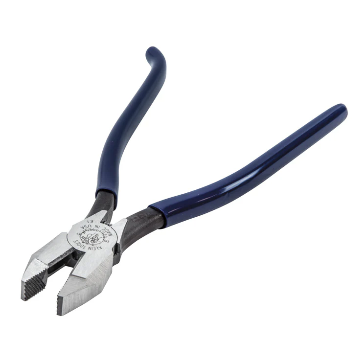 Klein Tools D201-7CST Ironworker Pliers, Spring Loaded Side Cutters, Twists and Cuts Annealed Rebar Tie Wire, Heavy-duty Knurled Jaws, 9-Inch Long - Image 3