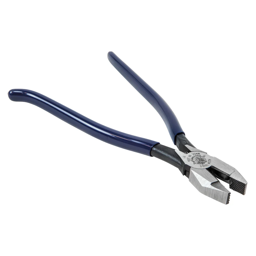Klein Tools D201-7CST Ironworker Pliers, Spring Loaded Side Cutters, Twists and Cuts Annealed Rebar Tie Wire, Heavy-duty Knurled Jaws, 9-Inch Long - Image 4