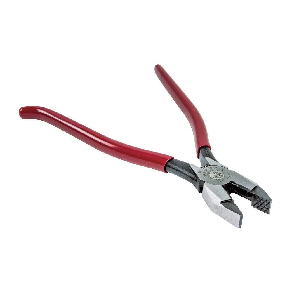Klein Tools D201-7CSTA Linesman Pliers, Side Cutters with Spring Loaded Action, Ironworker Pliers have Aggressive Knurl and Tempered Handles - Image 7