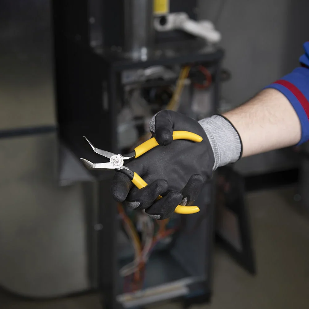 Klein Tools D203-6 Long Nose Side-Cutter Pliers, Induction-Hardened Cutting Knives and Curved Handles, 6-Inch - Image 3