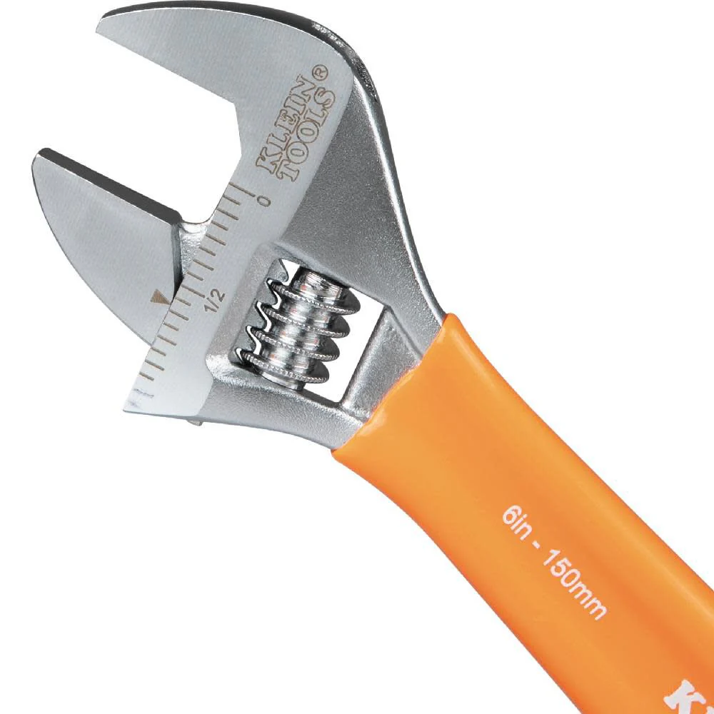 Klein Tools D5072 Adjustable Wrench Set, 6-Inch and 10-Inch Extra Capacity Forged Steel Wrenches, SAE and Metric Scales, 2-Piece - Image 5