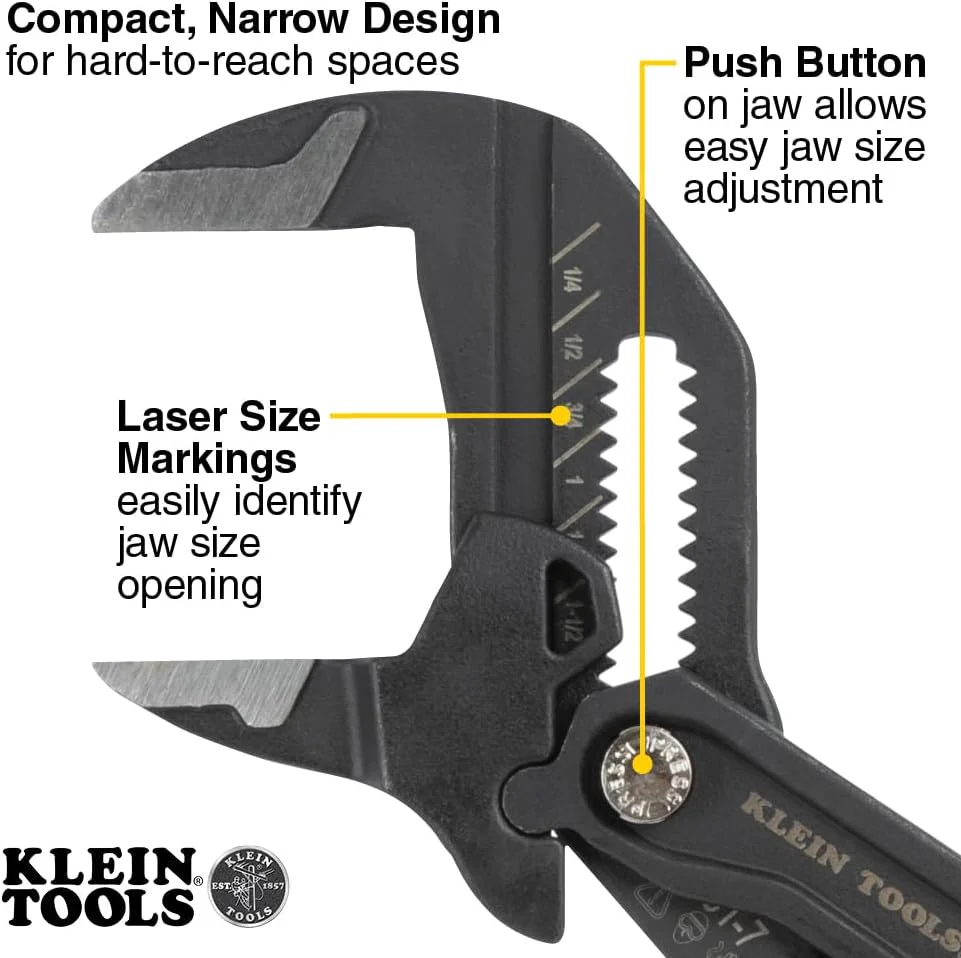 Klein Tools D53102KIT Compact Plier Wrench Set, 2-Piece - Image 2
