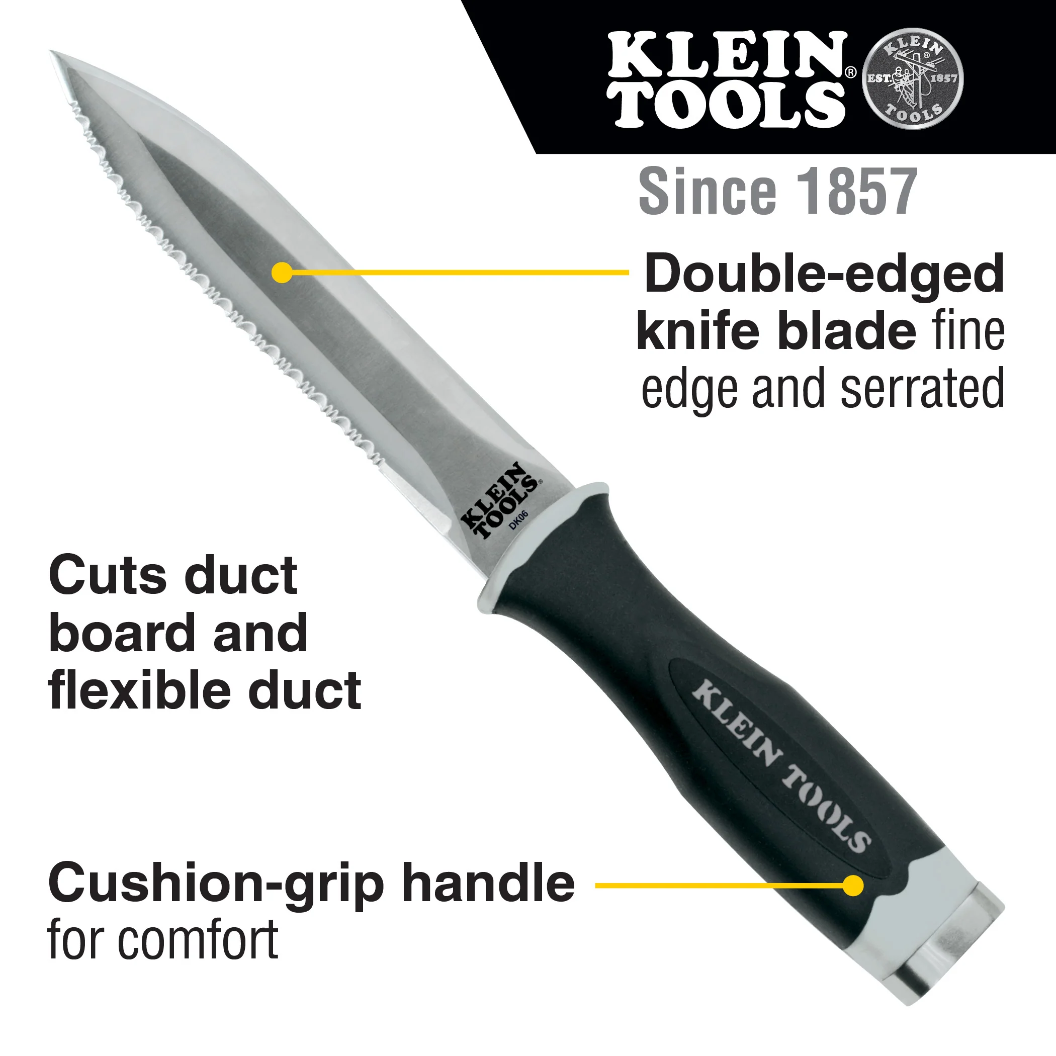 Klein Tools DK06 Serrated Duct Knife - Image 2