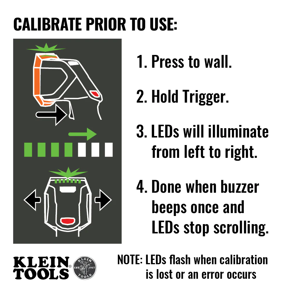 Klein Tools ESF150LL Electronic Stud Finder with Cross-Line Lasers - Image 6
