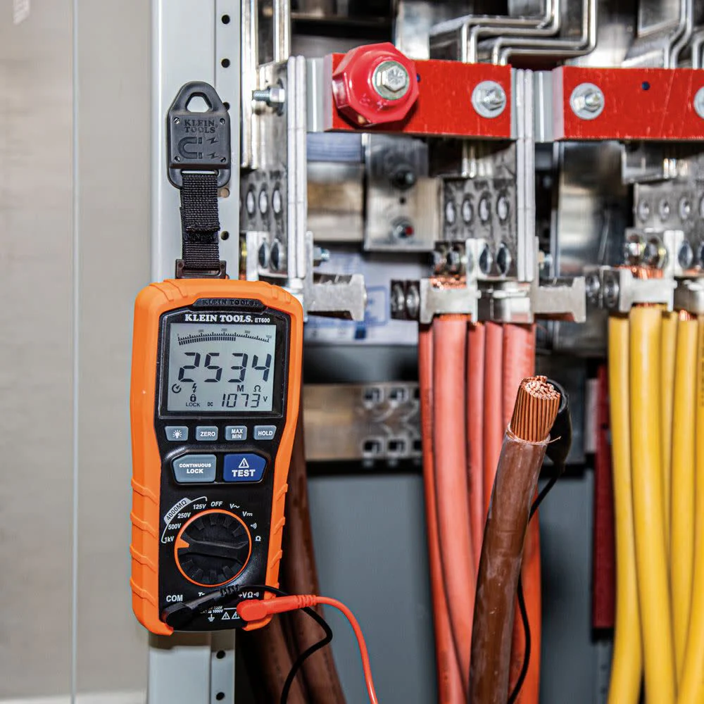 Klein Tools ET600 Multimeter, Megohmmeter Insulation Tester, 4000 Ohms Resistance, 125V/250V/500V/1000V, Auto-Ranging TRMS Multimeter - Image 13