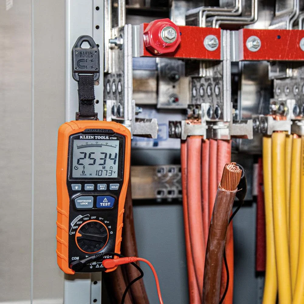 Klein Tools ET600 Multimeter, Megohmmeter Insulation Tester, 4000 Ohms Resistance, 125V/250V/500V/1000V, Auto-Ranging TRMS Multimeter - Image 8