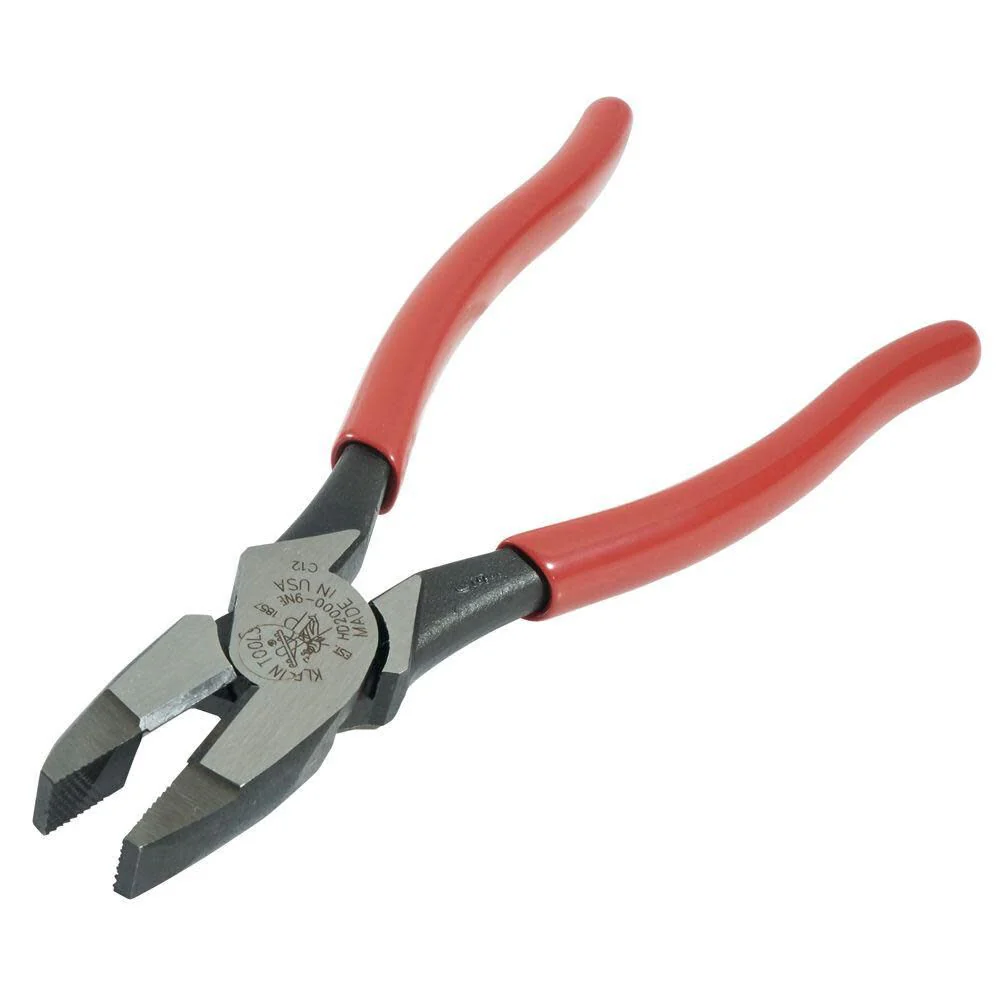Klein Tools HD2000-9NE Side Cutter Linemans Pliers Cut ACSR, Made in USA, Screws, Nails, Hard Wire, 9-Inch Electrical Pliers - Image 7