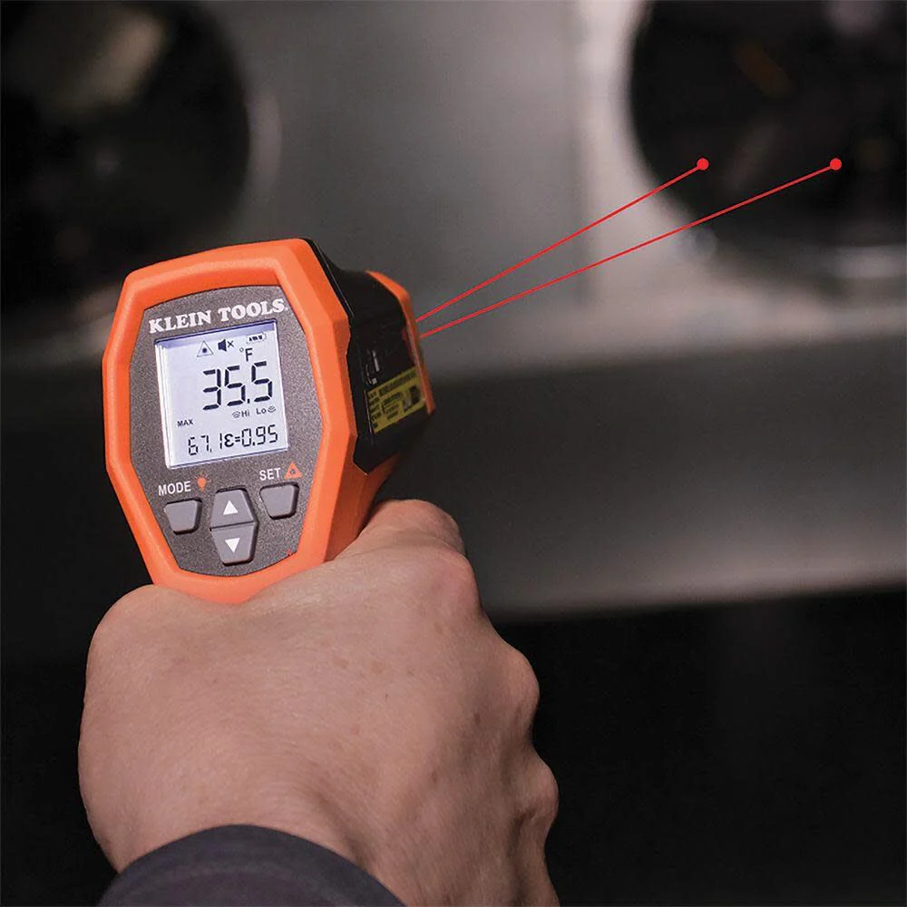 Klein Tools IR10 Infrared Thermometer, Digital Thermometer Gun with Dual Targeting Laser, 20:1 - Image 5