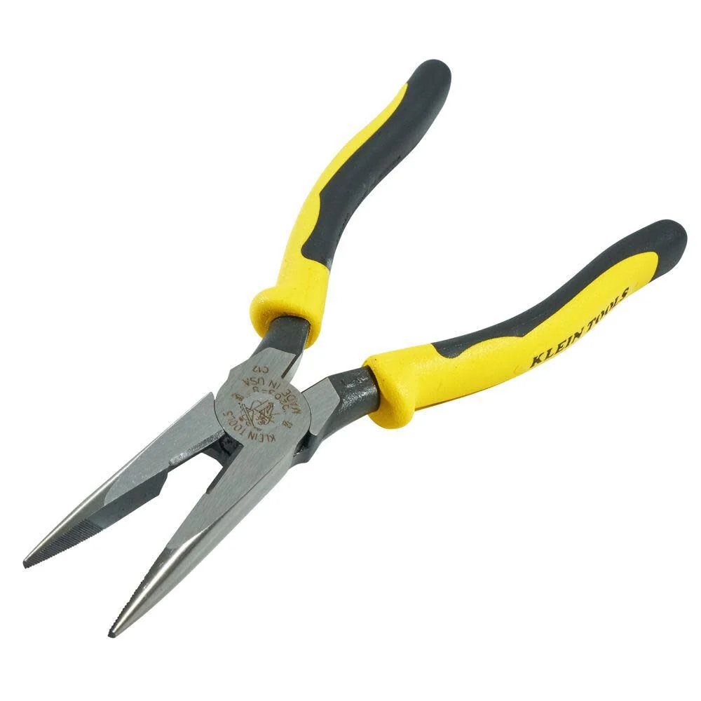Klein Tools J203-8 8-Inch Needle Nose Pliers, Heavy Duty Cutting, Extended Handles, High Leverage, Induction Hardened with Hot-Riveted Joint - Image 6