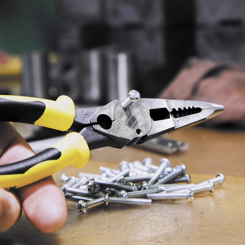 Klein Tools J207-8CR Needle Nose Pliers are All-Purpose Linesman Pliers, Made in USA, Crimping, Looping, Cutting, Stripping, Crimping, Shearing - Image 6
