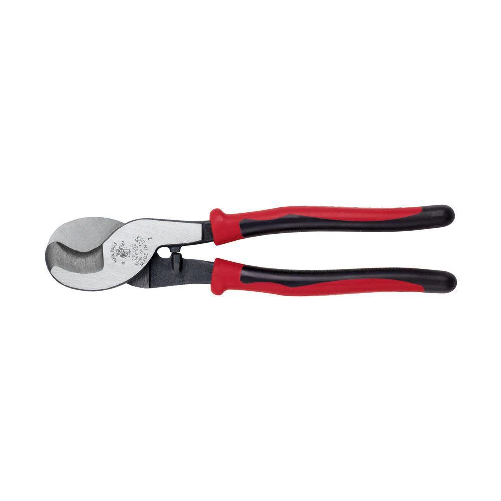 Klein Tools J63050 Cable Cutter, Made in USA, Journeyman Cable Cutter Cuts Aluminum, Copper and Communications Cable with Shear-Type Jaws