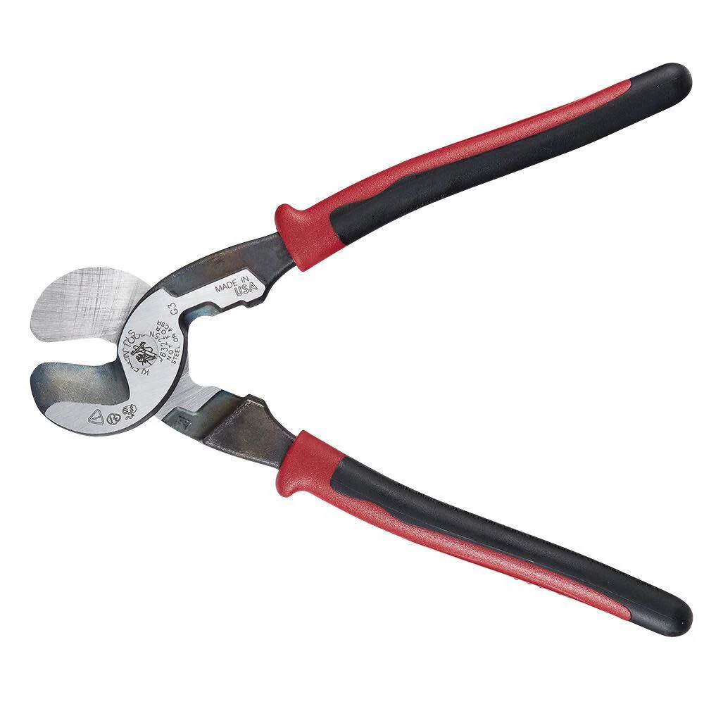 Klein Tools J63225N Journeyman High-Leverage Wire Cable Cutter and Stripper for Cutting Aluminum, Soft Copper and Communications Cable - Image 9