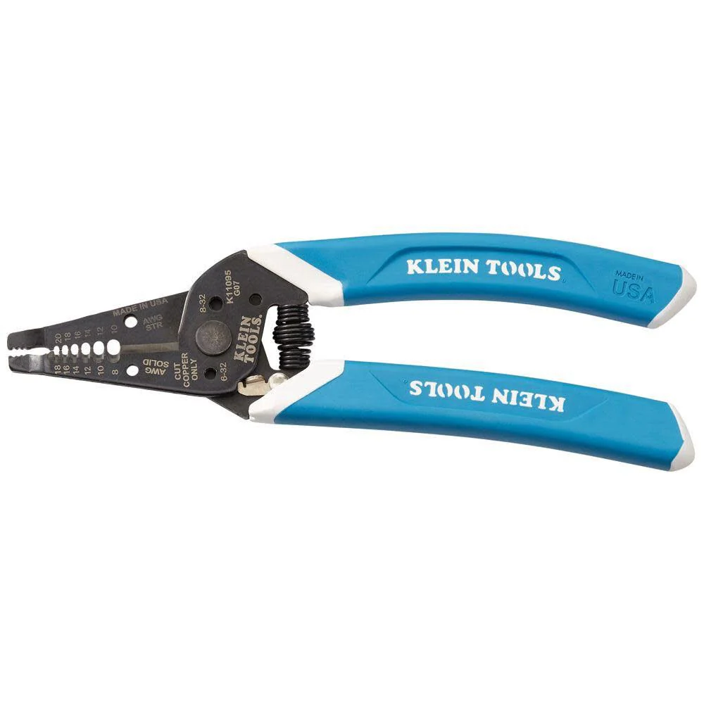 Klein Tools K11095 Klein-Kurve Wire Stripper and Cutter, for 8-18 AWG Solid and 10-20 AWG Stranded Wire - Image 8