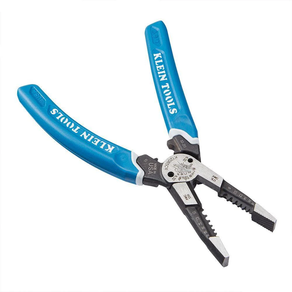 Klein Tools K12065CR Wire Stripper / Cutter / Crimper Tool for Cutting, Stripping, Crimping, Twisting (8-18 AWG solid, 10-20 AWG stranded) - Image 6
