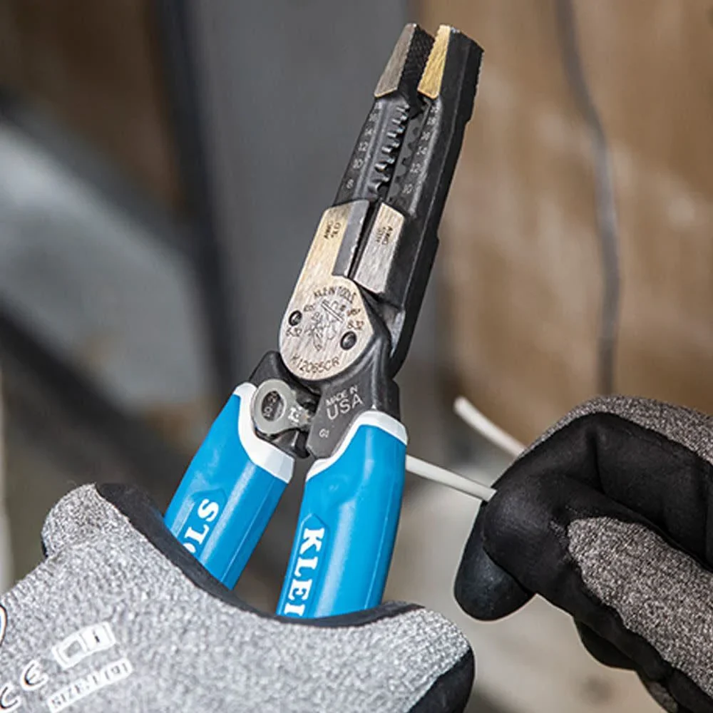 Klein Tools K12065CR Wire Stripper / Cutter / Crimper Tool for Cutting, Stripping, Crimping, Twisting (8-18 AWG solid, 10-20 AWG stranded) - Image 7