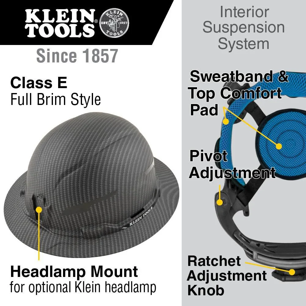 Klein Tools KHHTOPPAD2 Hard Hat Top Pad Replacement, Premium KARBN, Replacement Part for Klein Hard Hats, 3-Pack, Blue - Image 4