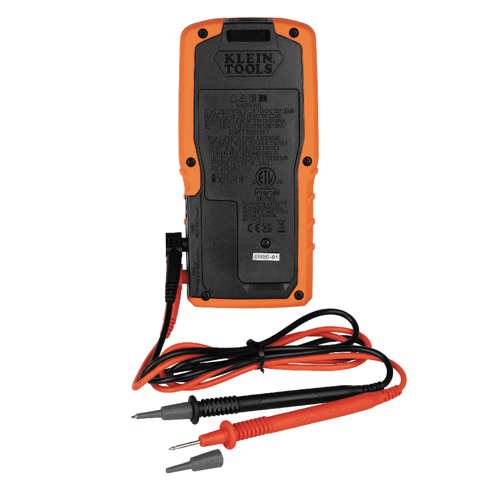Klein Tools MM450 Slim Digital Multimeter, Reverse Contrast Display with Lead Alert, Auto-Ranging TRMS, 600V AC/DC Voltage, Current, Resistance, Temp, Frequency, Continuity - Image 7