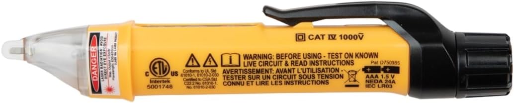 Klein Tools NCVT-5A Non-Contact Voltage Tester Pen, Dual Range with Laser Pointer - Image 10