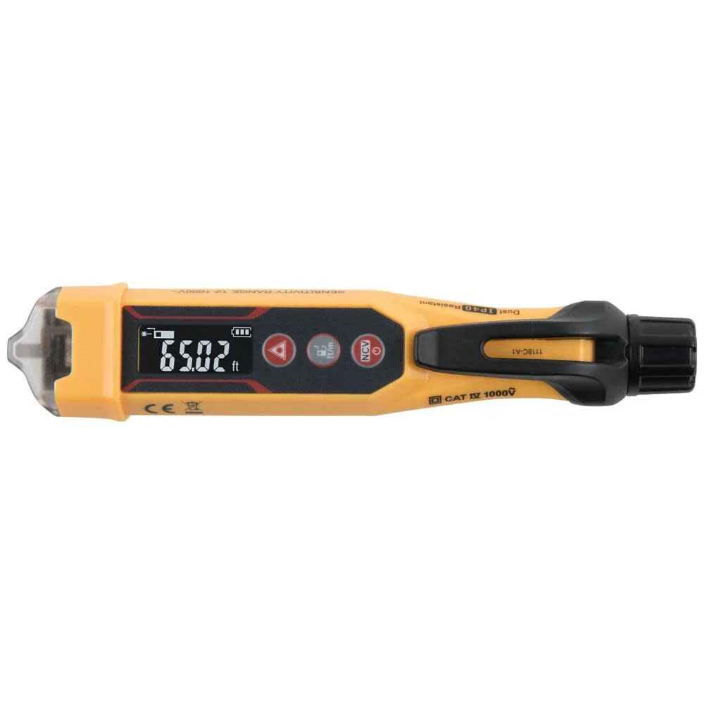 Klein Tools NCVT-6 Non-Contact Volt Tester, 12 - 1000V AC Pen with Integrated Laser Distance Measure, LED and Audible Alarms, Pocket Clip - Image 10