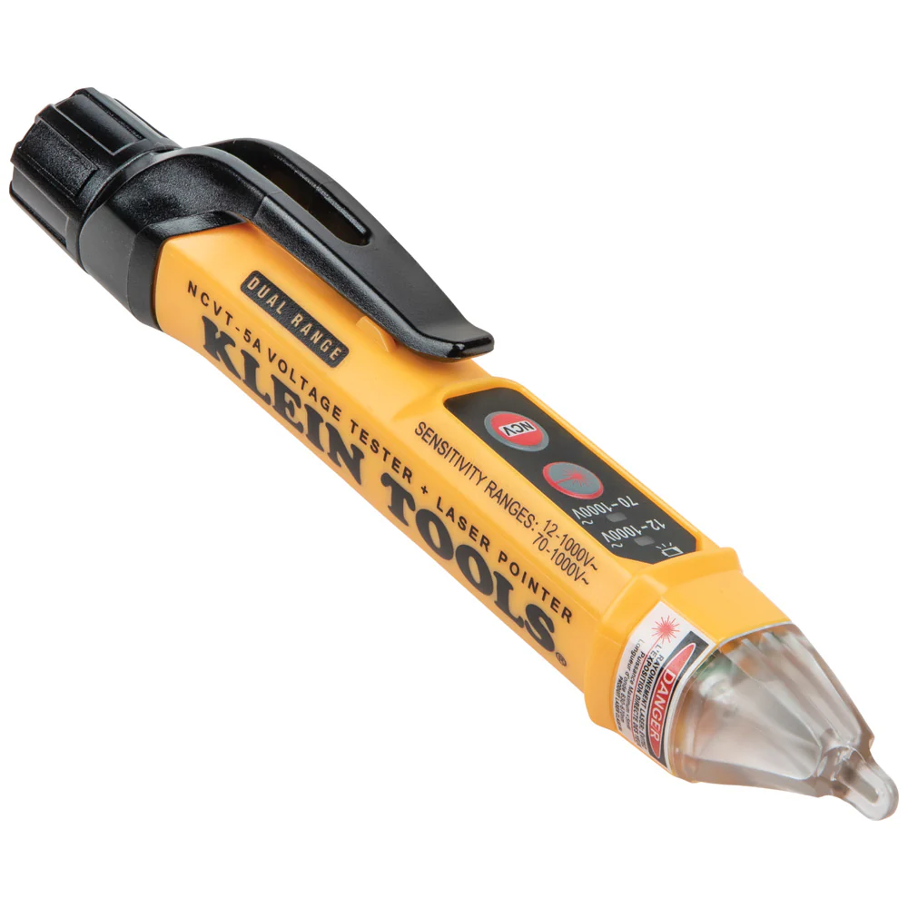 Klein Tools NCVT5KIT Electrical Tester Kit with Dual-Range Non Contact Voltage Tester with Laser Pointer and GFCI Receptacle Tester - Image 4