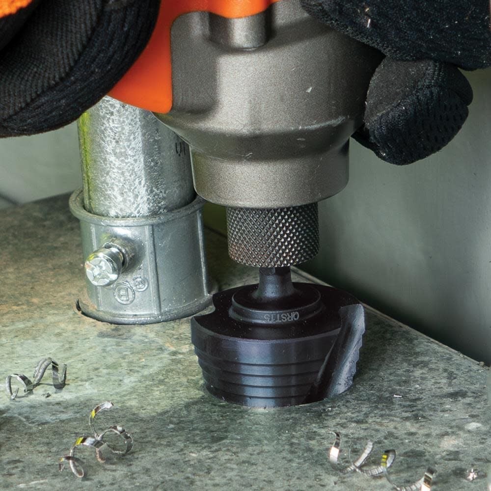 Klein Tools QRST15 Step Drill Bit, Quick Release Spiral Double-Fluted, 7/8 to 1-3/8-Inch, Hex Shank, Cut Steel, Wood, Plastic, Aluminum - Image 5