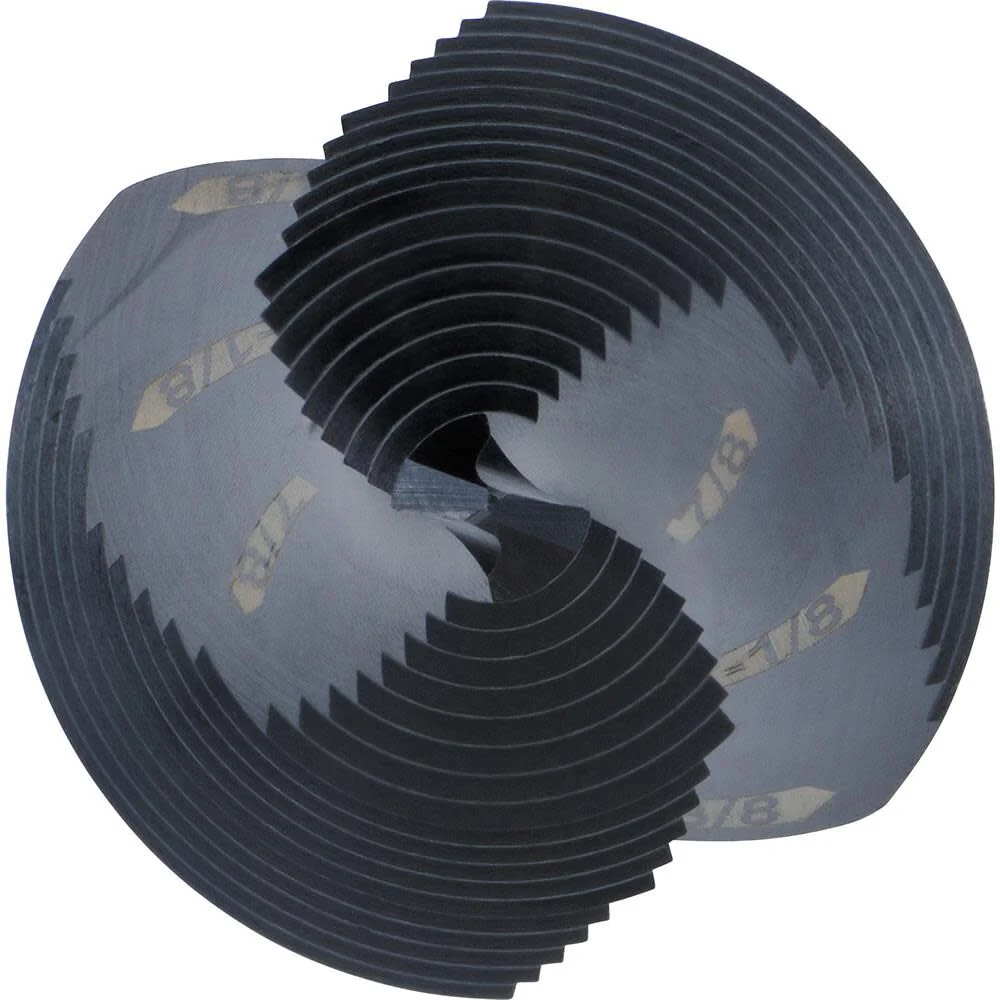 Klein Tools QRST15 Step Drill Bit, Quick Release Spiral Double-Fluted, 7/8 to 1-3/8-Inch, Hex Shank, Cut Steel, Wood, Plastic, Aluminum - Image 8