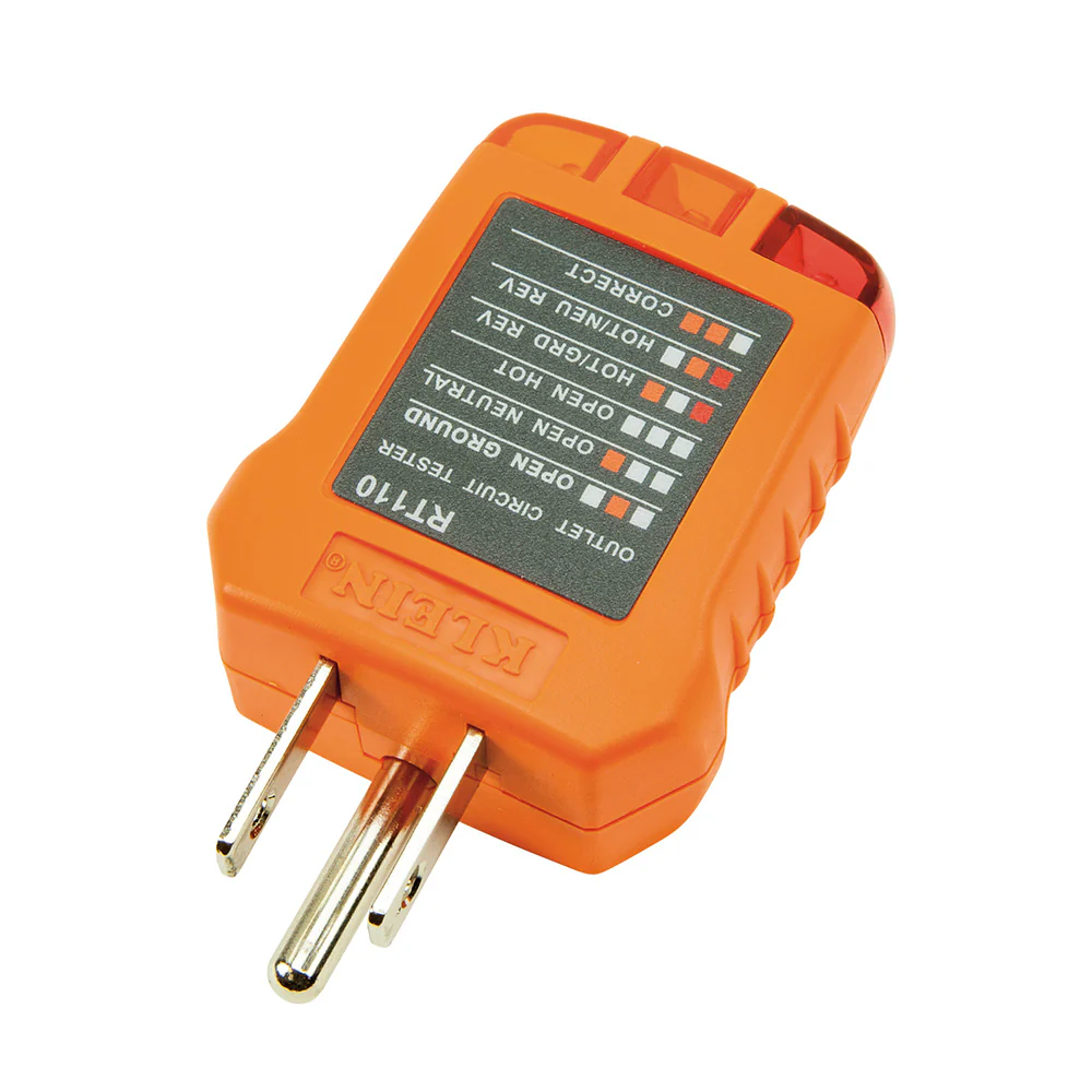 Klein Tools RT110 Outlet Tester, AC Electrical Receptacle Tester for North American Outlets - Image 4