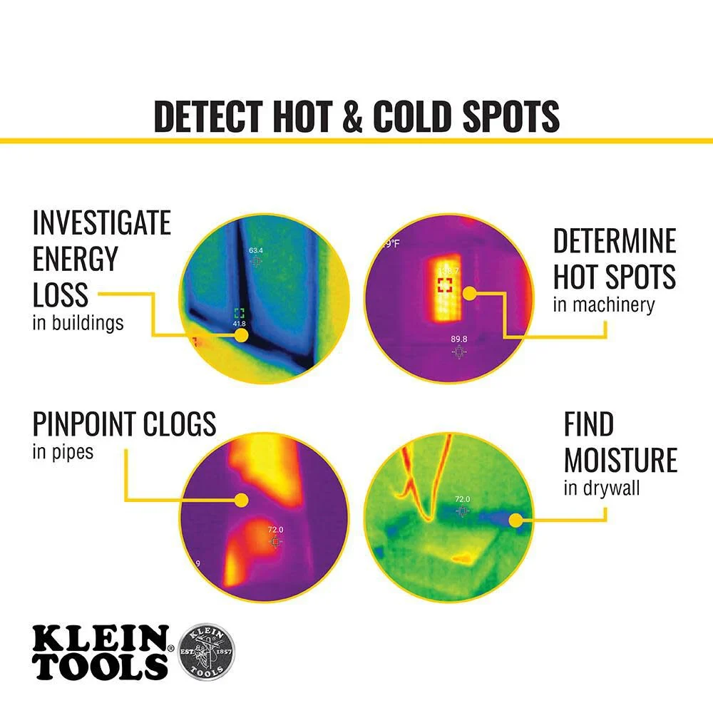 Klein Tools TI222 Thermal Imager for IPhone and all iOS Devices, Thermal Imaging Camera, 10,800 Pixels, Three Color Palettes, High/Low Temperatures - Image 4