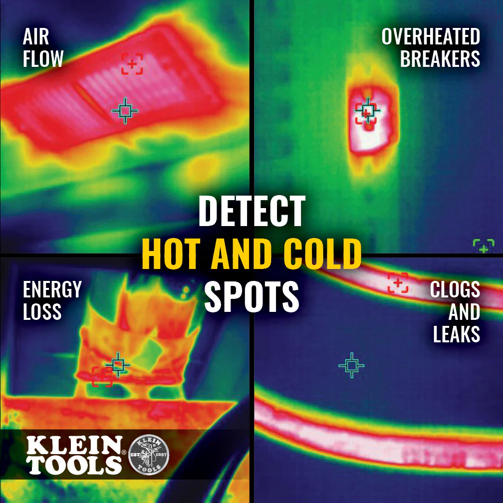 Klein Tools TI290 Rechargeable PRO Thermal Imaging Camera, Over 49000 Pixels, Wi-Fi Data Transfer, 3 Palettes, High / Low Temperature Points - Image 2