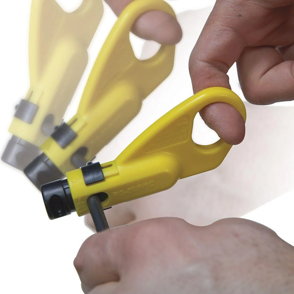 Klein Tools VDV002-818 Coax Install and Test Kit with Crimp Tool, Includes Tester, Stripper and Universal F Connectors - Image 3