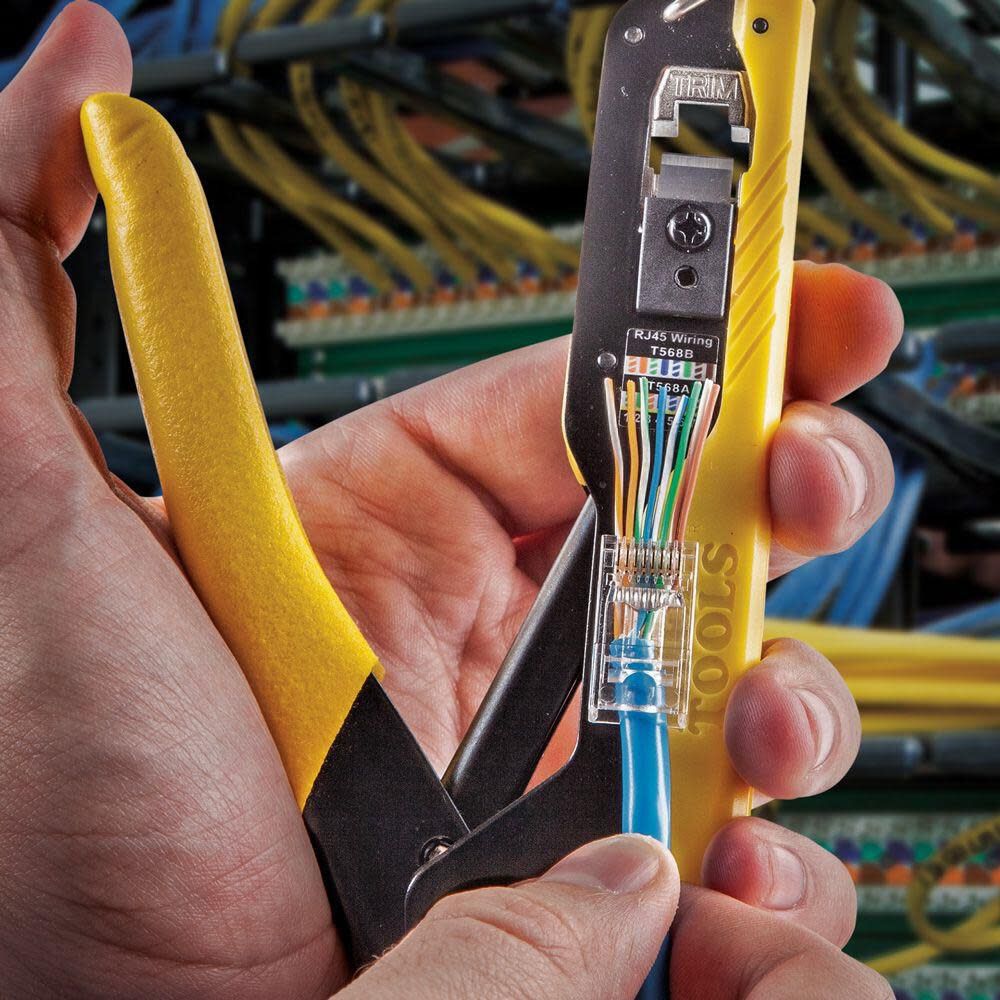 Klein Tools VDV226-005 Compact Modular Data Cable Crimping Tool, for Pass-Thru RJ45 Connectors - Image 4