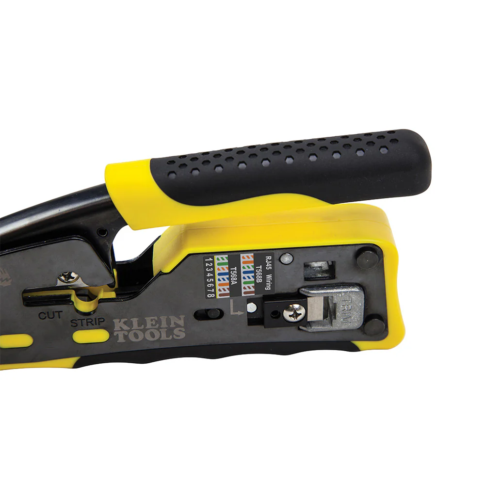 Klein Tools VDV226-110 Ratcheting Modular Data Cable Crimper / Wire Stripper / Wire Cutter for RJ11/RJ12 Standard, RJ45 Pass-Thru Connectors - Image 10