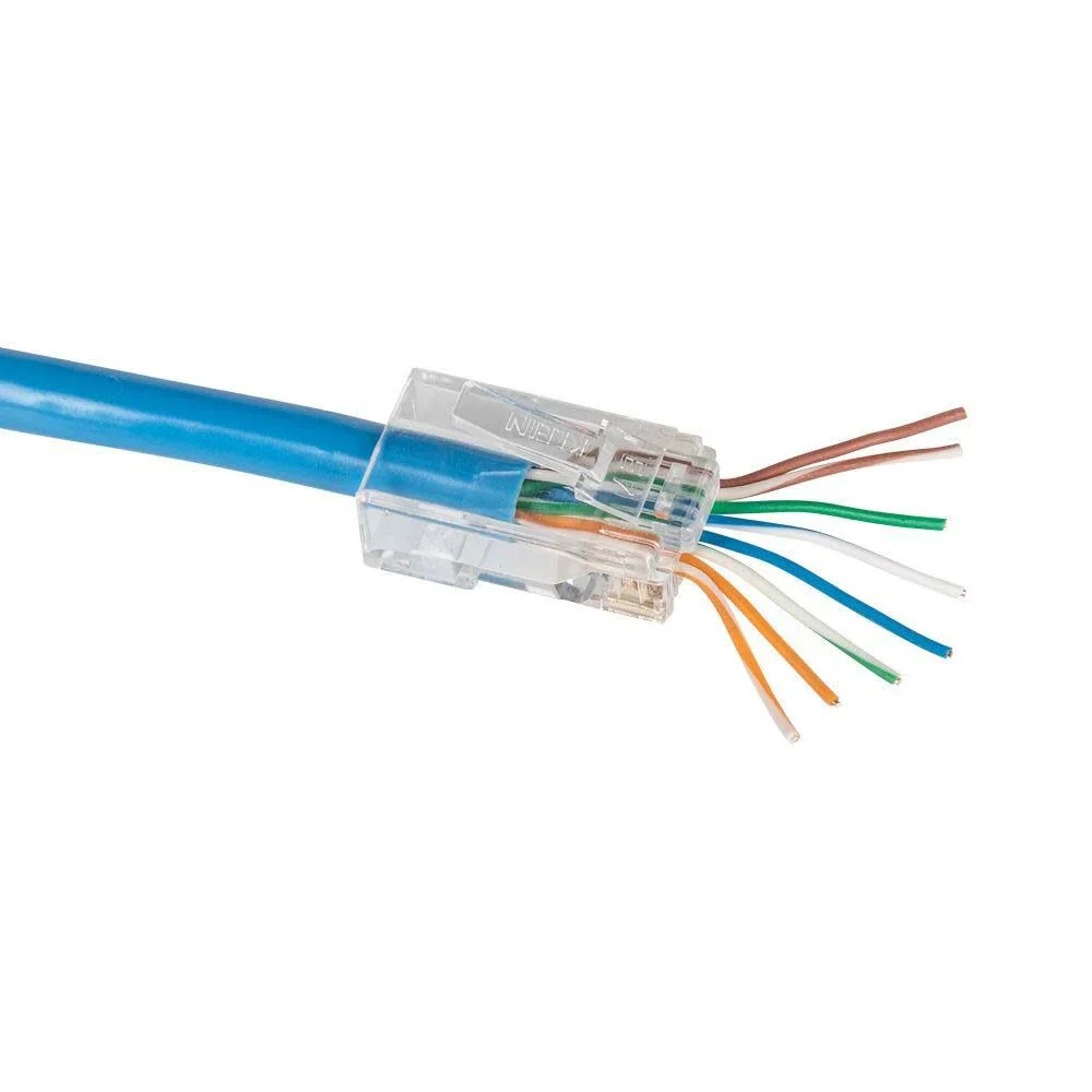 Klein Tools VDV826-763 Pass-Thru Modular Data Plug, RJ45 CAT6, Gold Plated, Pass Through Connectors 200-Pack - Image 5