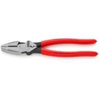 KNIPEX 9-1/2" High Leverage Lineman's Pliers New England with Fish Tape Puller & Crimper - Image 2