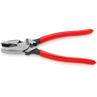 KNIPEX 9-1/2" High Leverage Lineman's Pliers New England with Fish Tape Puller & Crimper - Image 3