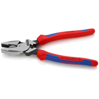 KNIPEX 9-1/2" High Leverage Lineman's Pliers New England with Fish Tape Puller & Crimper - Image 3