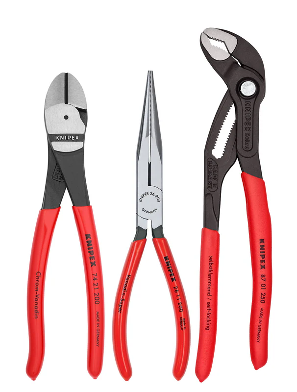 KNIPEX 3-Piece Universal Pliers Set w/Cobra Pliers