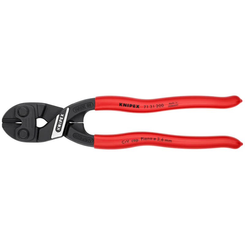 KNIPEX 8" CoBolt High Leverage Compact Bolt Cutters-Notched Blade