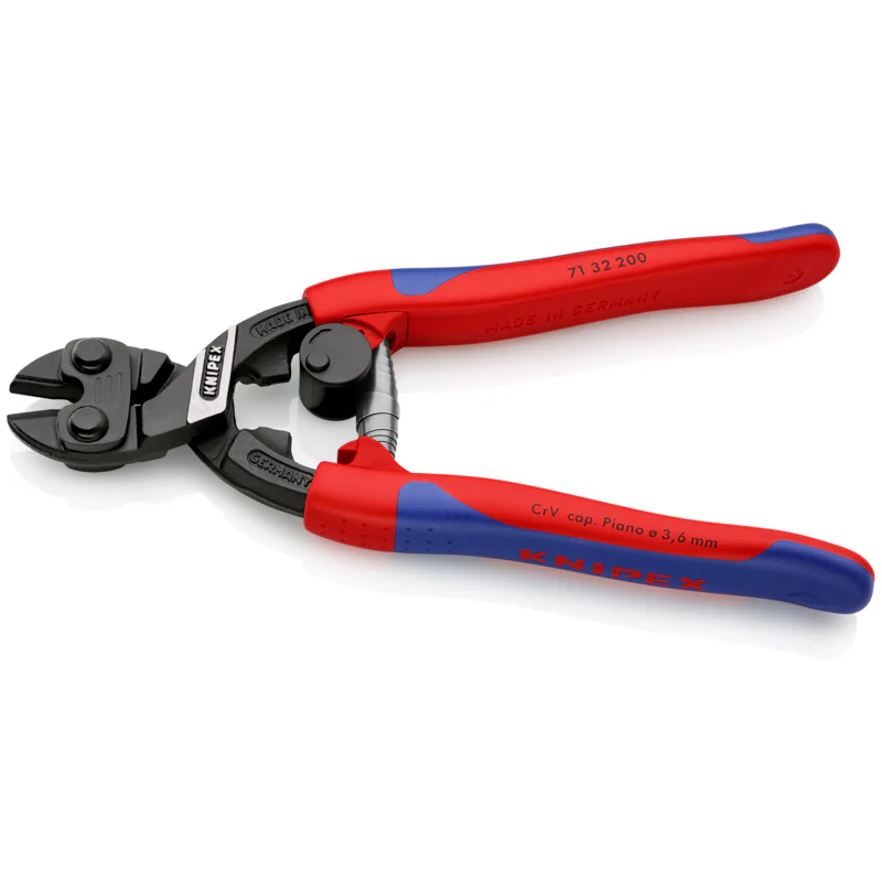 KNIPEX 8" CoBolt High Leverage Compact Bolt Cutters-Notched Blade - Image 3