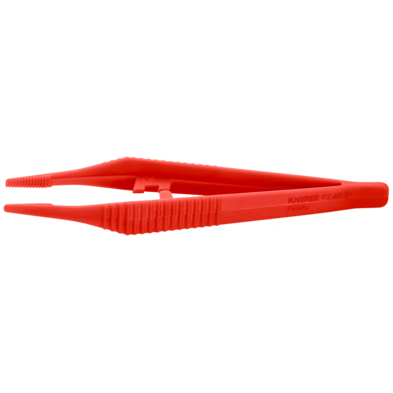 KNIPEX 5-1/4" Plastic Gripping Tweezers-Blunt Tips-ESD