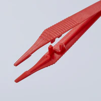 KNIPEX 5-1/4" Plastic Gripping Tweezers-Blunt Tips-ESD - Image 5
