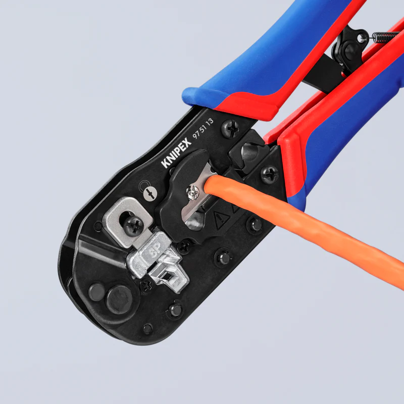 KNIPEX 7-1/2" Crimping Pliers for RJ45 Western Plugs - Image 4