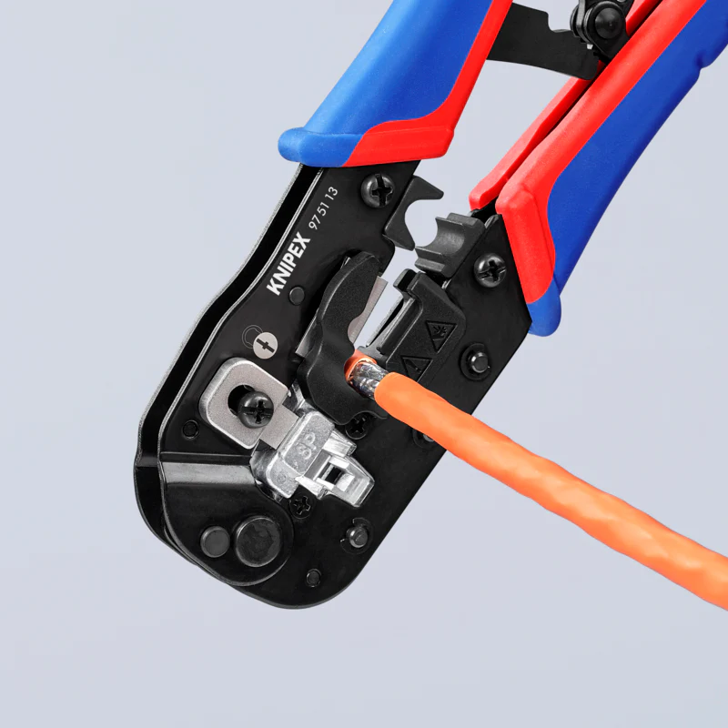 KNIPEX 7-1/2" Crimping Pliers for RJ45 Western Plugs - Image 5