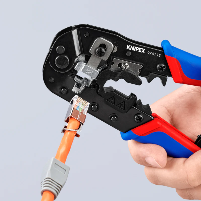 KNIPEX 7-1/2" Crimping Pliers for RJ45 Western Plugs - Image 7