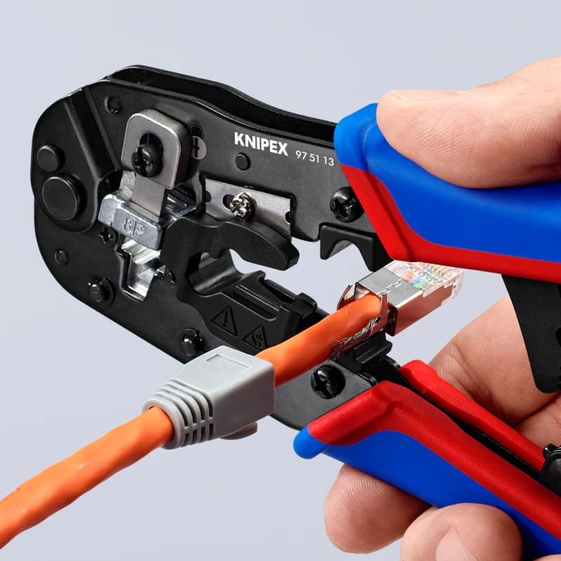 KNIPEX 7-1/2" Crimping Pliers for RJ45 Western Plugs - Image 8