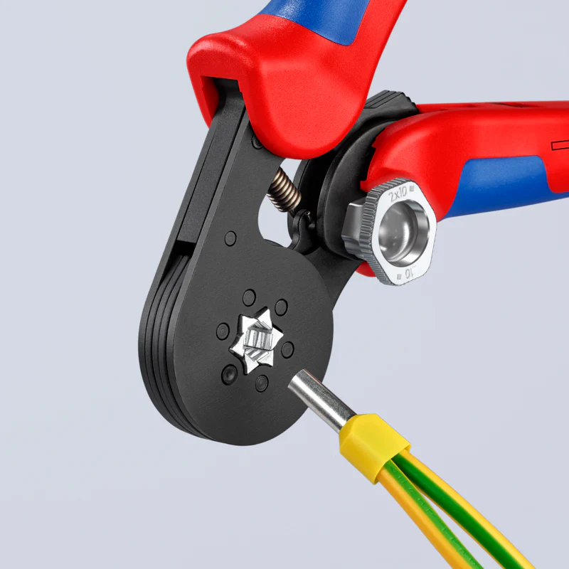 KNIPEX 7-1/4" Self-Adjusting Crimping Pliers For Wire Ferrules - Image 10