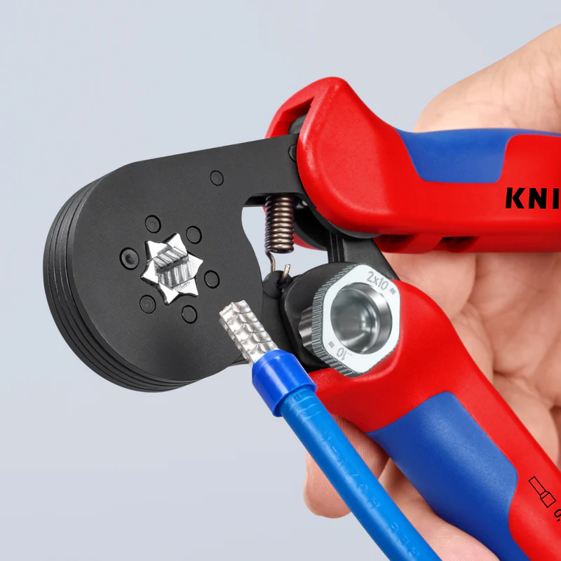 KNIPEX 7-1/4" Self-Adjusting Crimping Pliers For Wire Ferrules - Image 6
